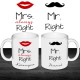 Mr. i Mrs. right - Dwa kubki dla pary