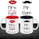 Mr. i Mrs. right - Dwa kubki dla pary